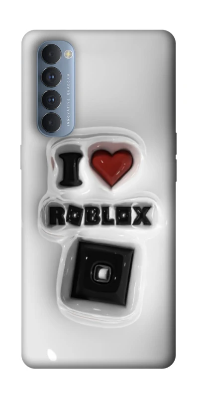 Чохол на Oppo Reno 4 Pro I love Roblox фото 1 з 1