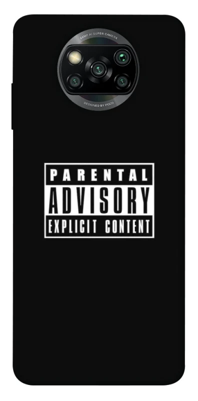 Чохол на Xiaomi Poco X3 NFC / Poco X3 Pro Parental Advisory Label фото 1 з 1