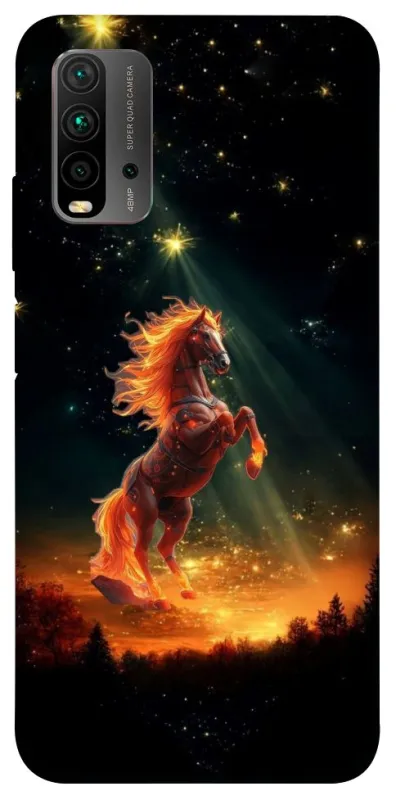 Чехол на Xiaomi Redmi 9T Red Fire Horse ver.2 фото 1 из 1