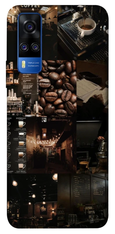 Чохол на Vivo Y51a Coffee collage ver.1 фото 1 з 1