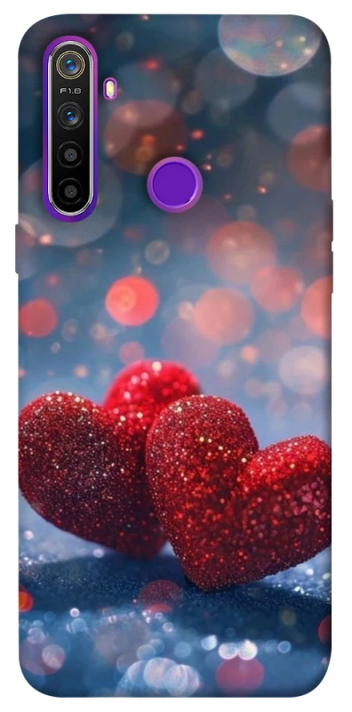 Чехол на Realme 5 Red hearts фото 1 из 1