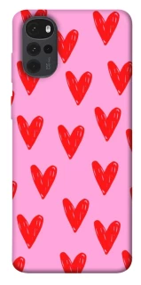 Чехол на Motorola Moto G22 Red hearts 2 фото 1 из 1