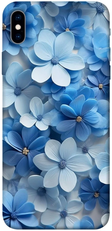 Чехол на Apple iPhone XS Max (6.5") Синие цветы фото 1 из 1