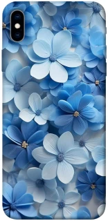 Чехол на Apple iPhone XS Max (6.5") Синие цветы фото 1 из 1