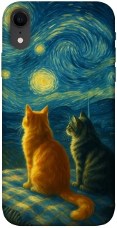 Чехол на Apple iPhone XR (6.1") Cats under the stars фото 1 из 1