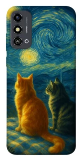 Чохол на ZTE Blade A53 Cats under the stars фото 1 з 1