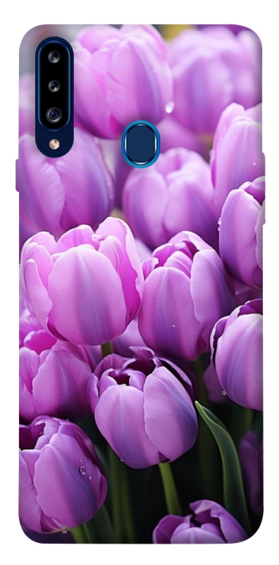 Чохол на Samsung Galaxy A20s Фіолетові тюльпани фото 1 з 1