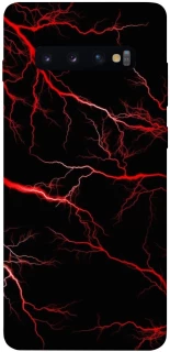 Чехол на Samsung Galaxy S10+ Красная молния фото 1 из 1
