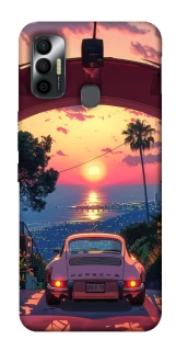 Чехол на TECNO Spark 7 Porsche at sunset фото 1 из 1