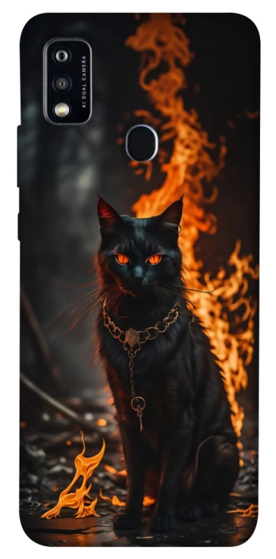 Чохол на ZTE Blade A51 Вогняний кіт фото 1 з 1