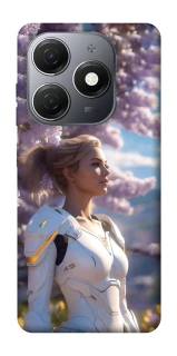 Чехол на TECNO Spark 20 Cyber space girl ver.1 фото 1 из 1