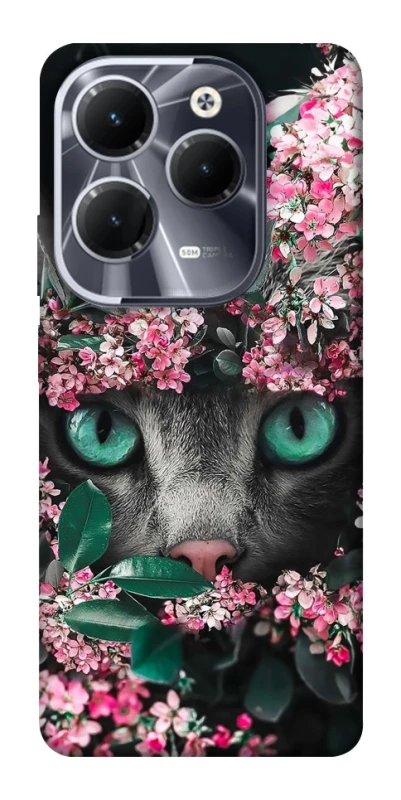 Чехол на Infinix Hot 40 Кот в цветах фото 1 из 1