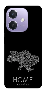 Чехол на Oppo A3 4G Ukraine black map фото 1 из 1
