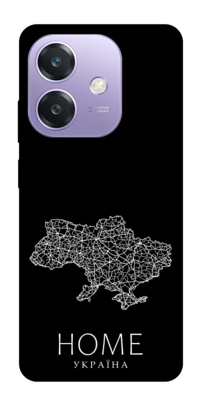 Чехол на Oppo A3X Ukraine black map фото 1 из 1