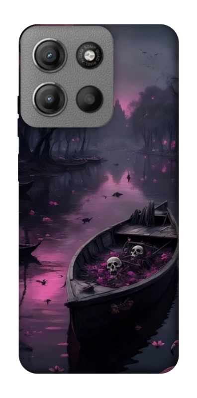 Чехол на Motorola Moto G15 Power Boat and flamingo фото 1 из 1