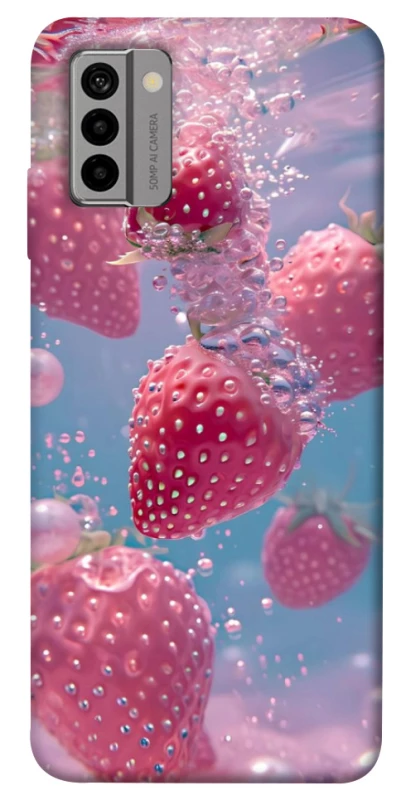 Чехол на Nokia G22 Клубника в воде фото 1 из 1