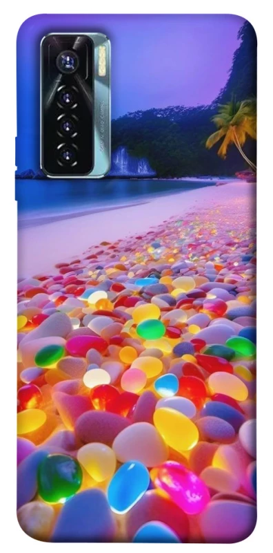 Чехол на TECNO Camon 17 Pro Светящиеся камни на берегу фото 1 из 1