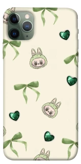 Чехол на Apple iPhone 11 Pro Max (6.5") Labubu Green Heart фото 1 из 1