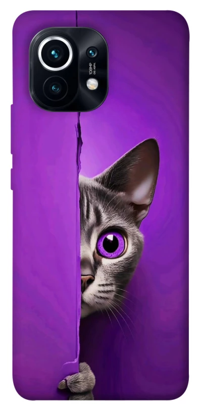 Чехол на Xiaomi Mi 11 Кот-подглядыватель фото 1 из 1