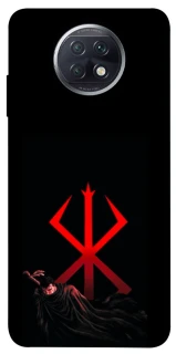 Чехол на Xiaomi Redmi Note 9 5G / Note 9T Berserk Red Logo фото 1 из 1