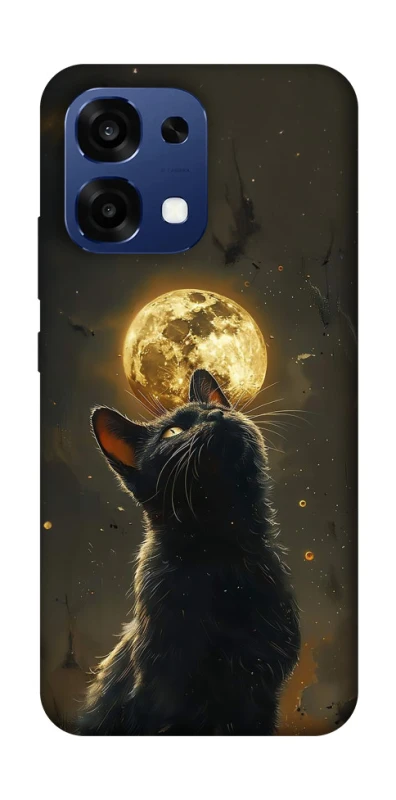 Чохол на Oppo A6 Pro 4G/5G Кіт під місяцем v2 фото 1 з 2