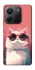 Чехол на Xiaomi Redmi Note 14 4G (Int. version) Сat with glasses фото 1 из 1