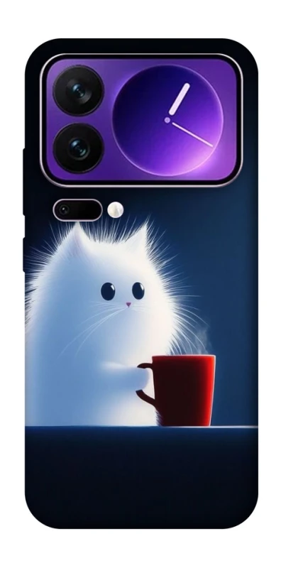 Чохол на Xiaomi 17 Pro Max Чохол кіт з кавою фото 1 з 1