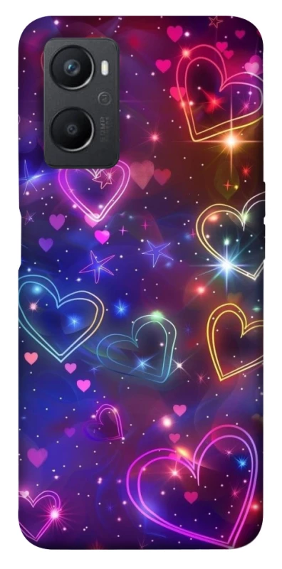 Чохол на Oppo A96 Drawn hearts фото 1 з 1