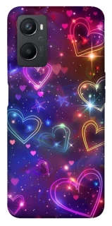Чохол на Oppo A96 Drawn hearts фото 1 з 1