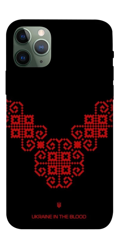 Чехол на Apple iPhone 11 Pro (5.8") Черно-красная вышиванка фото 1 из 1