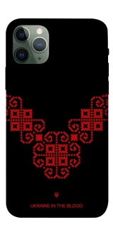 Чехол на Apple iPhone 11 Pro (5.8") Черно-красная вышиванка фото 1 из 1