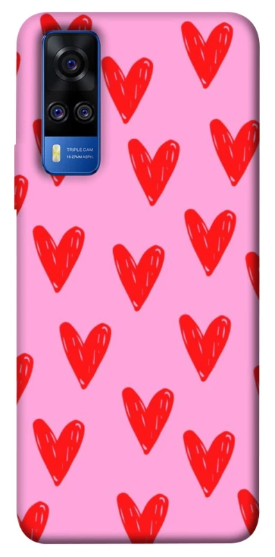 Чохол на Vivo Y51a Red hearts 2 фото 1 з 1