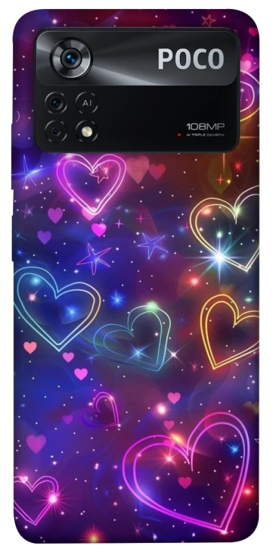 Чохол на Xiaomi Poco X4 Pro 5G Drawn hearts фото 1 з 1