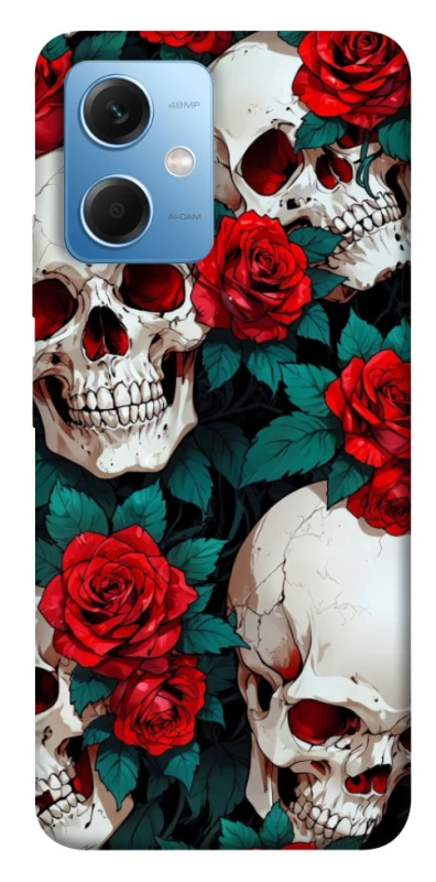Чохол на Xiaomi Poco X5 5G skull and rose фото 1 з 1