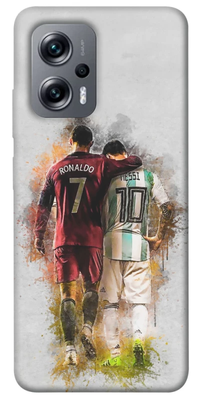 Чехол на Xiaomi Poco X4 GT Ronaldo и Messi фото 1 из 1