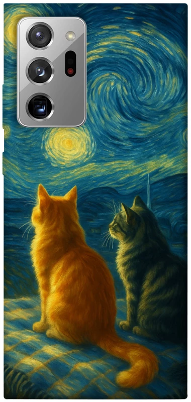 Чохол на Samsung Galaxy Note 20 Ultra Cats under the stars фото 1 з 1