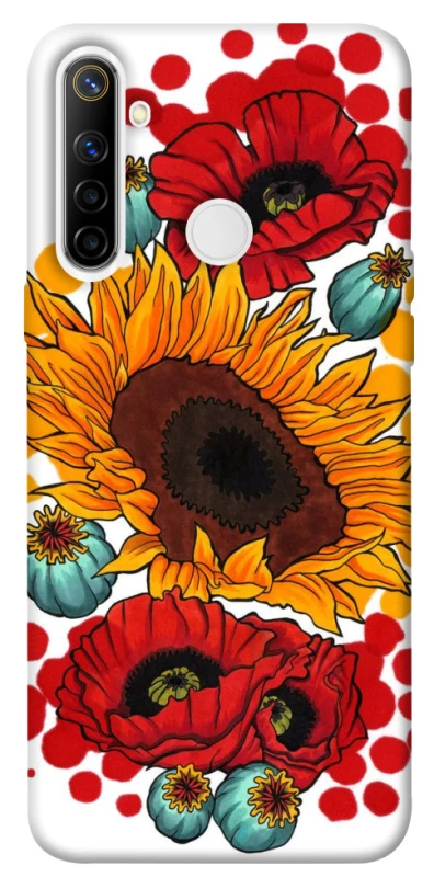 Чохол на Realme 6i Соняшники та маки фото 1 з 1