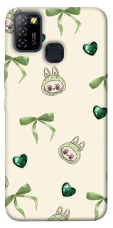 Чехол на Infinix Hot 10 Lite Labubu Green Heart фото 1 из 1