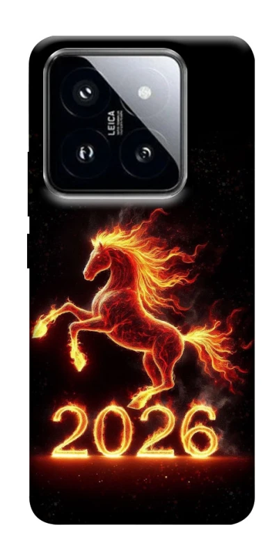 Чохол на Xiaomi 14 Pro Red Fire Horse ver.1 фото 1 з 1