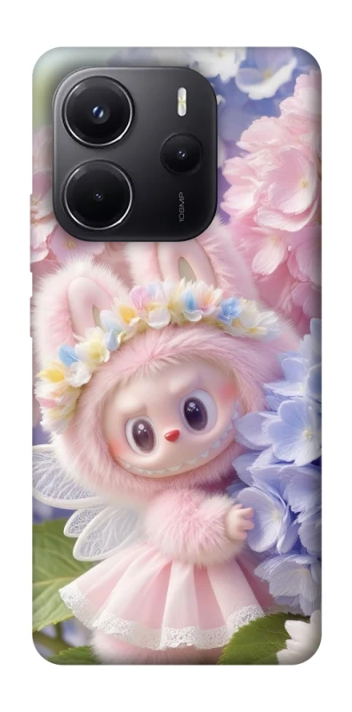 Чохол на Xiaomi Redmi Note 14 5G Labubu & Flowers ver.1 фото 1 з 1