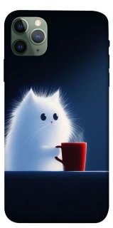 Чехол на Apple iPhone 11 Pro Max (6.5") Чехол кот с кофе фото 1 из 1