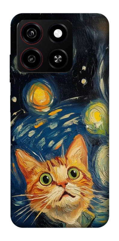 Чохол на ZTE Blade A35 4G paint cat фото 1 з 1