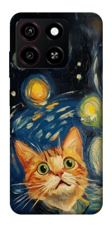 Чехол на ZTE Blade A35 4G paint cat фото 1 из 1