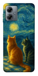 Чохол на Motorola Moto G14 Cats under the stars фото 1 з 1