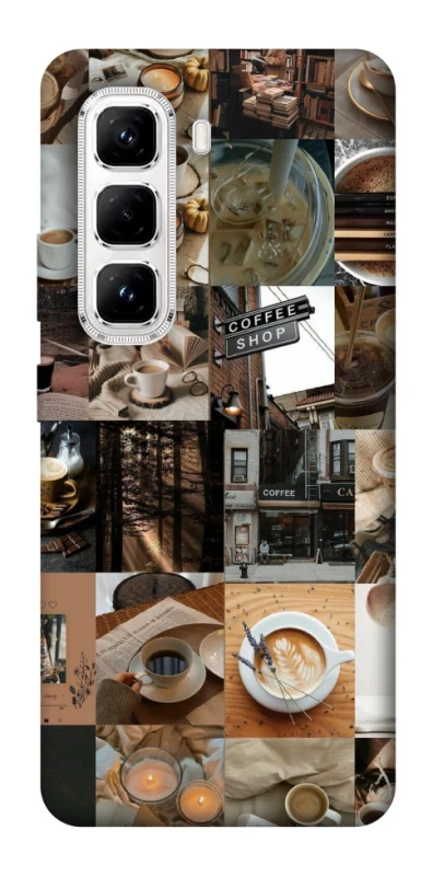 Чохол на Infinix Hot 50 Pro Coffee collage ver.3 фото 1 з 1