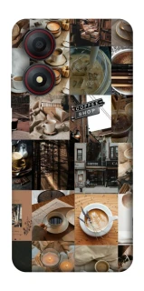 Чохол на ZTE Blade A34 4G Coffee collage ver.3 фото 1 з 1