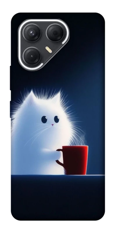 Чохол на TECNO Pova 7 Чохол кіт з кавою фото 1 з 1