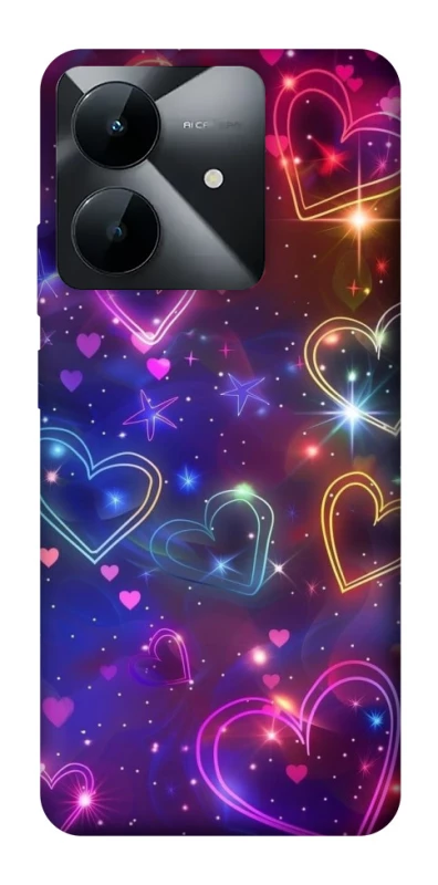 Чохол на Realme Note 60x Drawn hearts фото 1 з 1