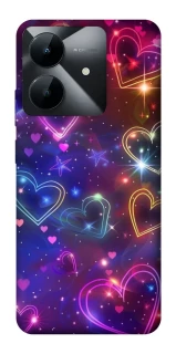Чохол на Realme Note 60x Drawn hearts фото 1 з 1