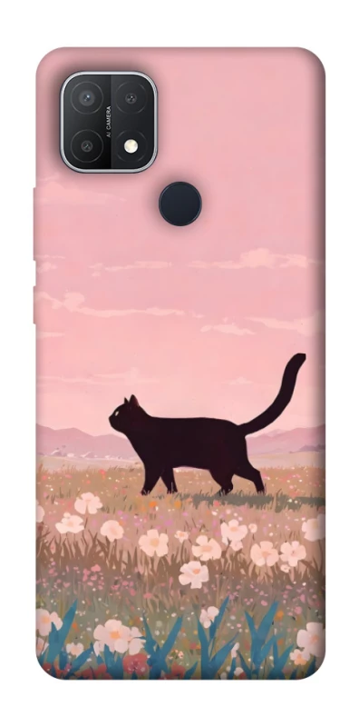 Чохол на Oppo A15s / A15 cat on a field фото 1 з 1